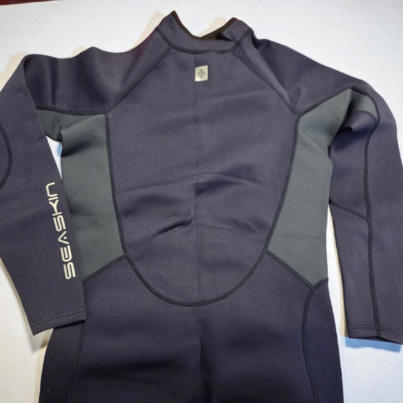 Men's SEASKIN Navy & Gray Rash Guard L - Picture 3 of 8